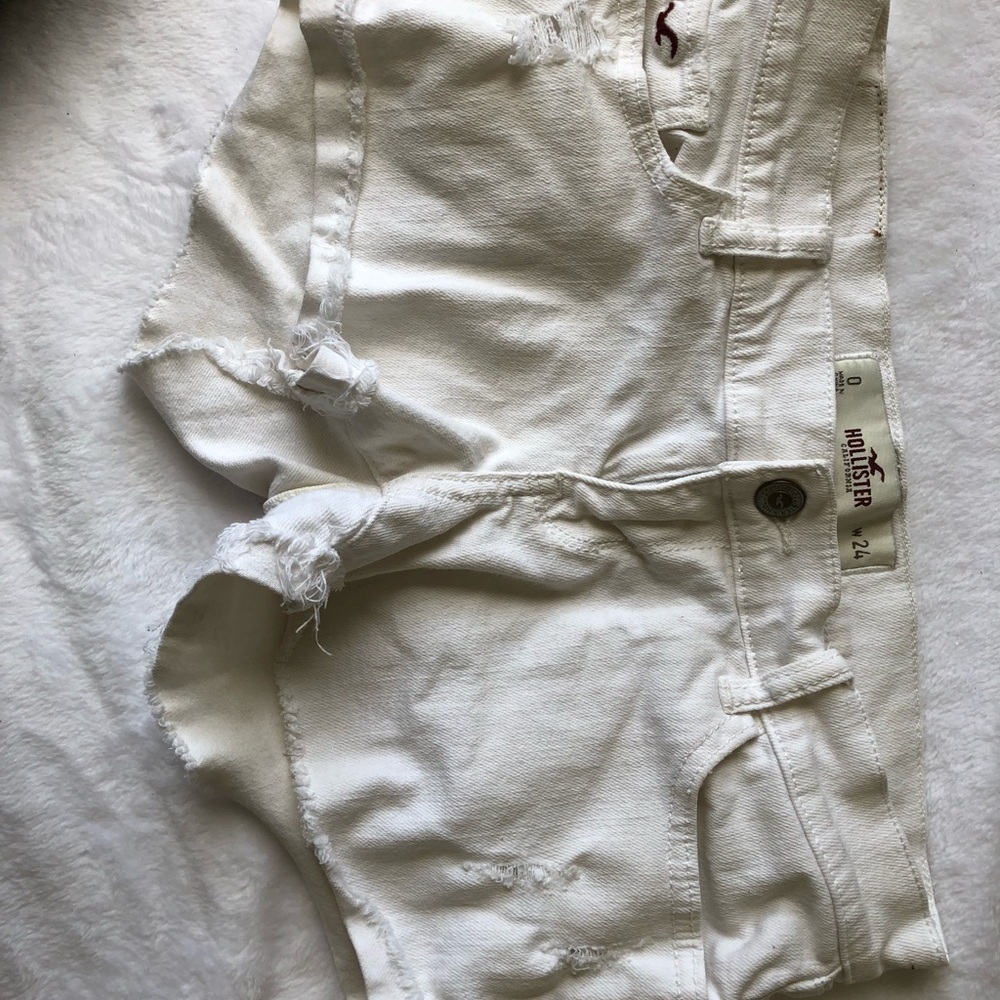White low rise shorts